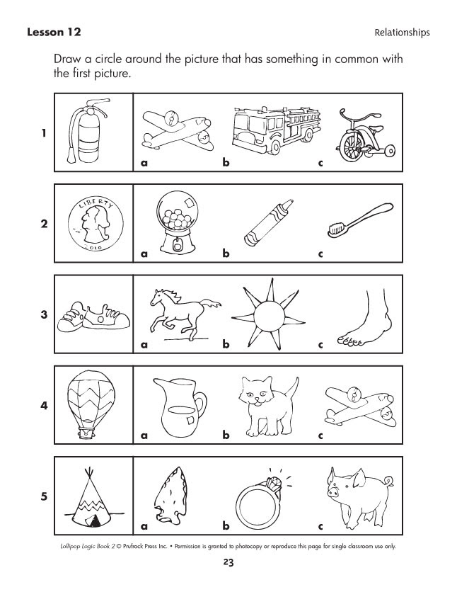 Critical thinking pre k worksheets