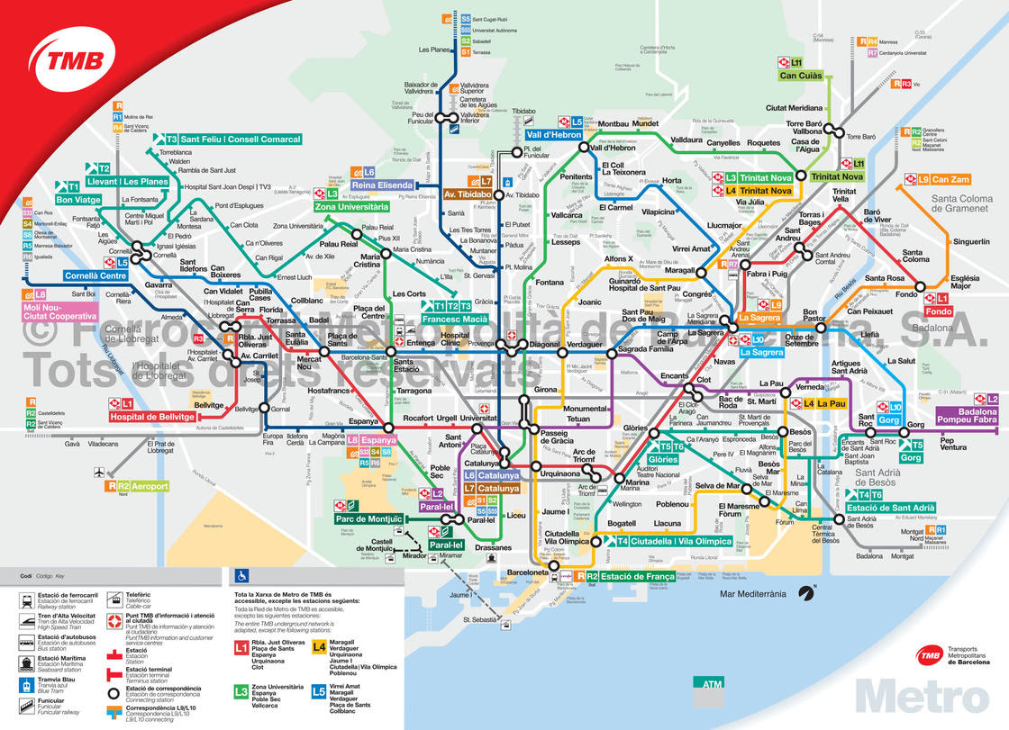 Carte De Metro Barcelona | Subway Application