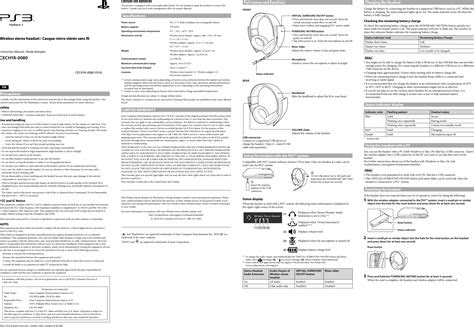 Download Ps3 Sony Wireless Stereo Headset Manual