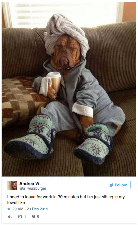 But somehow, no matter when you get up, it always takes you as long as possible to get ready.