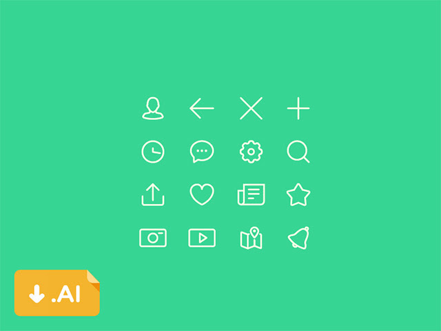 iOS8 basic icon set