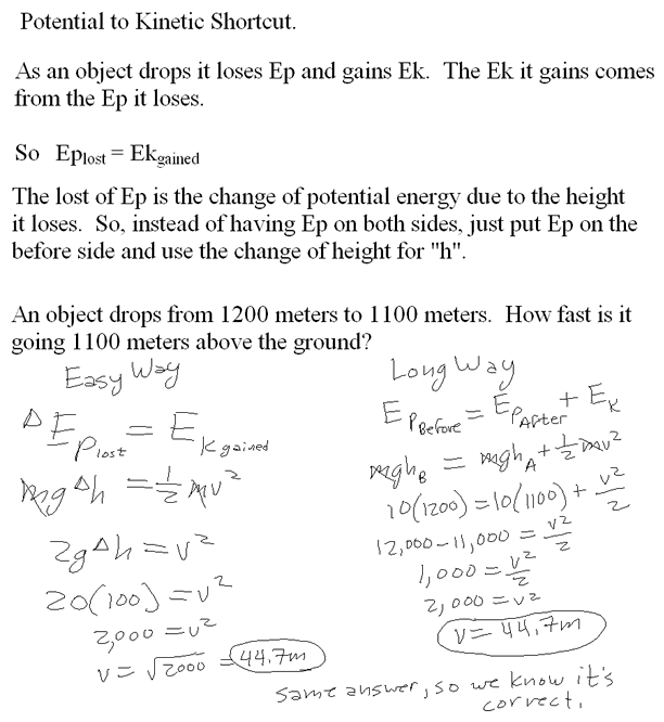 Mr Murray's Website Work and Energy Notes
