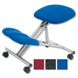 Trexus Kneeling Office Chair Steel Framed on Castors Gas Lift Seat H480-620mm Blue