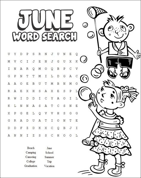 If so, then you're in luck. 13 cool printable summer word searches kitty baby love