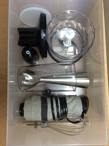 くまのゴンザレス 森の日記 無印でシンク下収納 ハンドブレンダーはココに