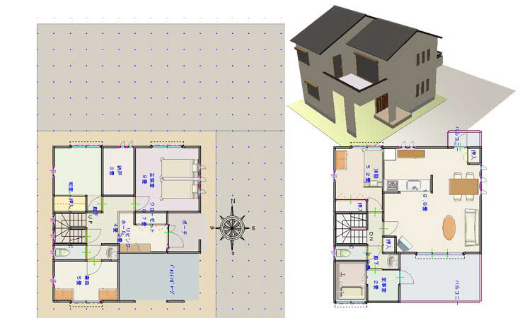 ２階リビングの家 間取り掲示板 E Houseの間取り