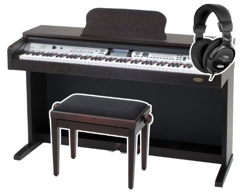  Classic Cantabile DP-300 Piano en bois de rose SET économique y compris support pour piano + casque