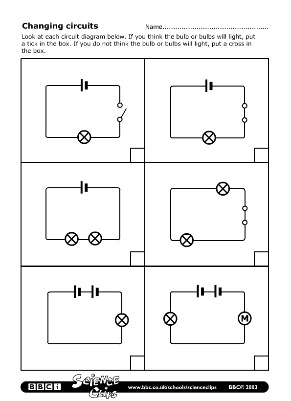 BBC - Schools Science Clips - Changing circuits Worksheet