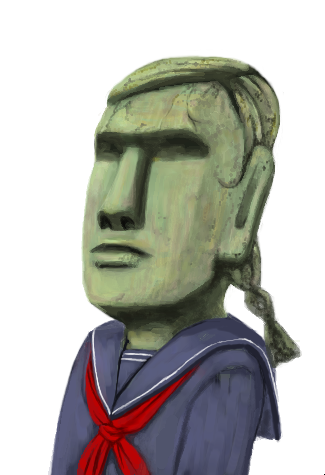 モリエールさんのイラスト モアイ子