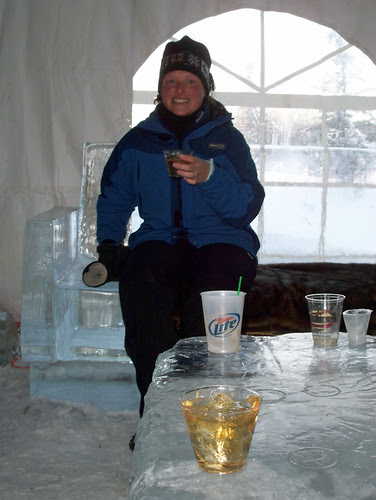 Noelle on the Ice Bench