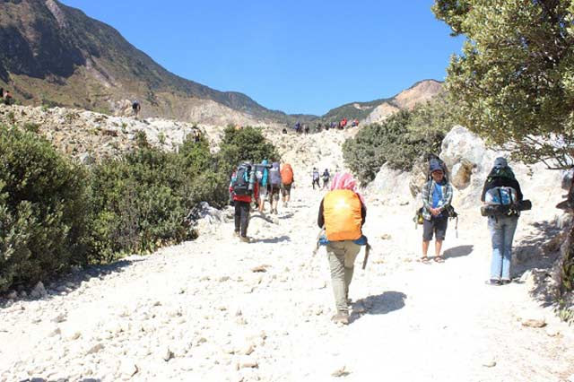 jalur pendakian gunung papandayan