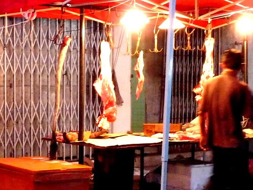 Oxtail with hair - Kuching morning market