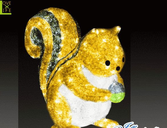 Led イルミネーション 大型商品 Ledクリスタル リス 小動物 シマリス アニメ 絵本 3d キュート 置物 アニマル 動物 35 Off 電飾 モチーフ クリスマス クリスタル イルミネーション かわいい 今年もかわいい