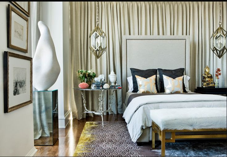 curtain wall behind bed | For the Home | Pinterest