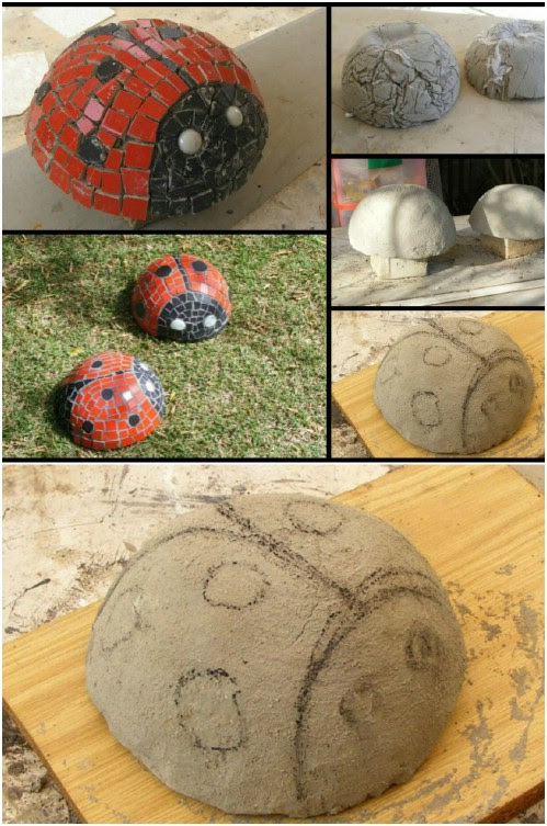 Adorable Mosaic Lady Bugs