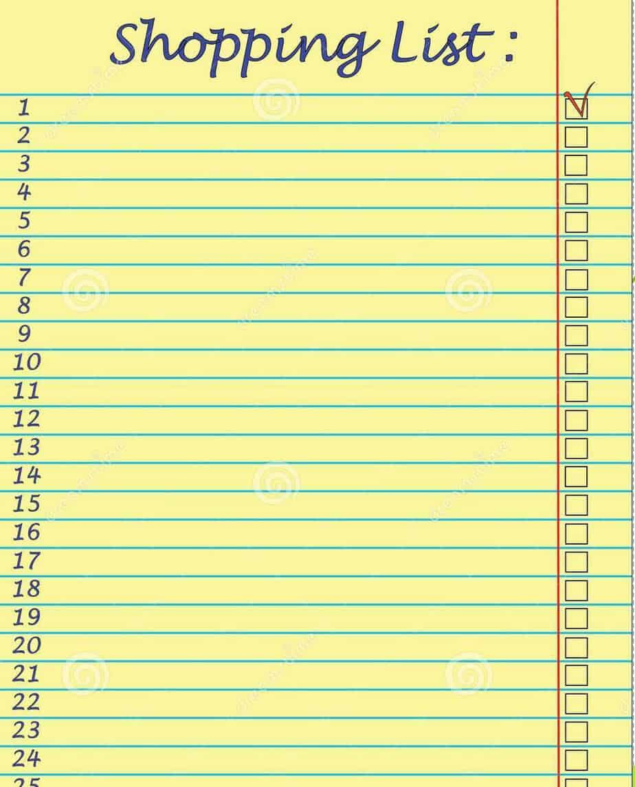 7 Shopping List Templates - Excel PDF Formats