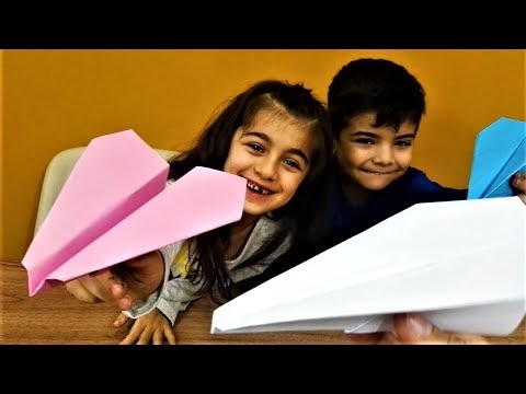 Kağıttan uçak nasıl yapılır? Kolay ve uzun menzilli uçak yapımı.