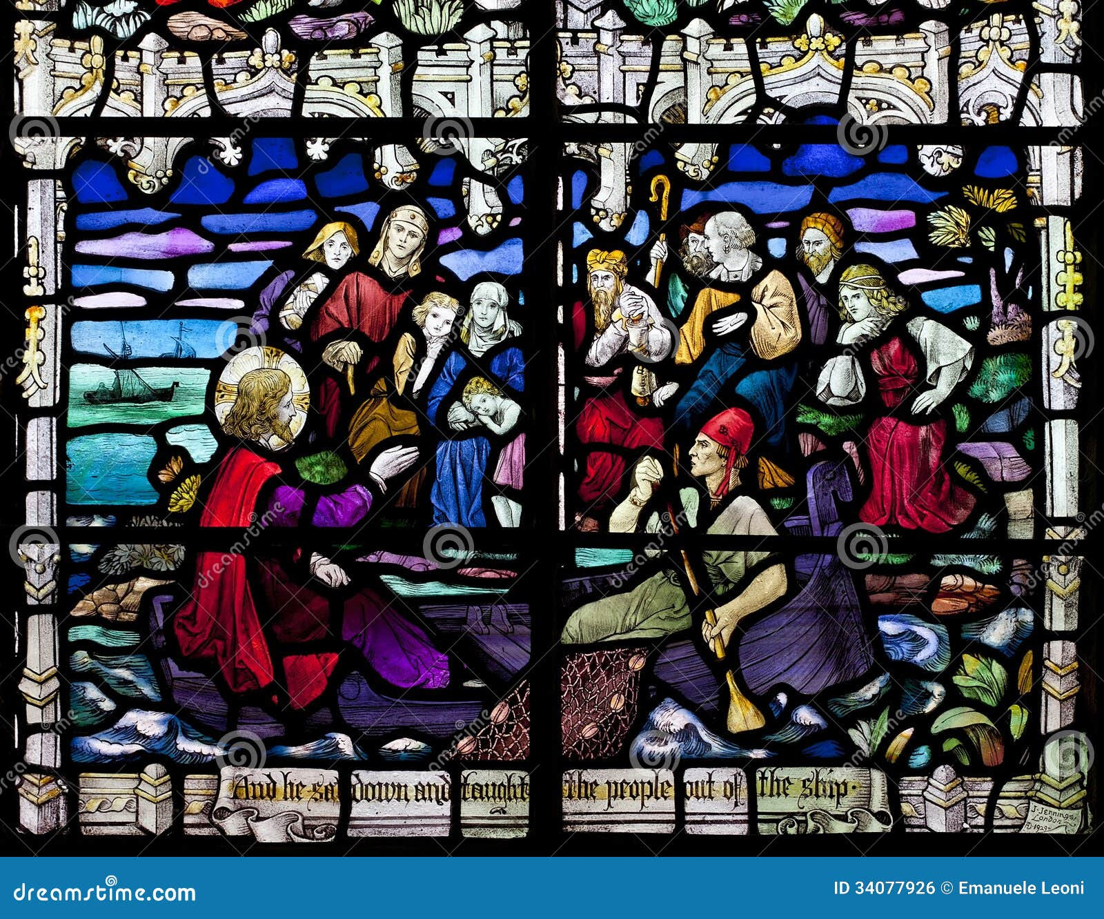 Victorian Stained Glass Window Depicting Jesus Christ ...