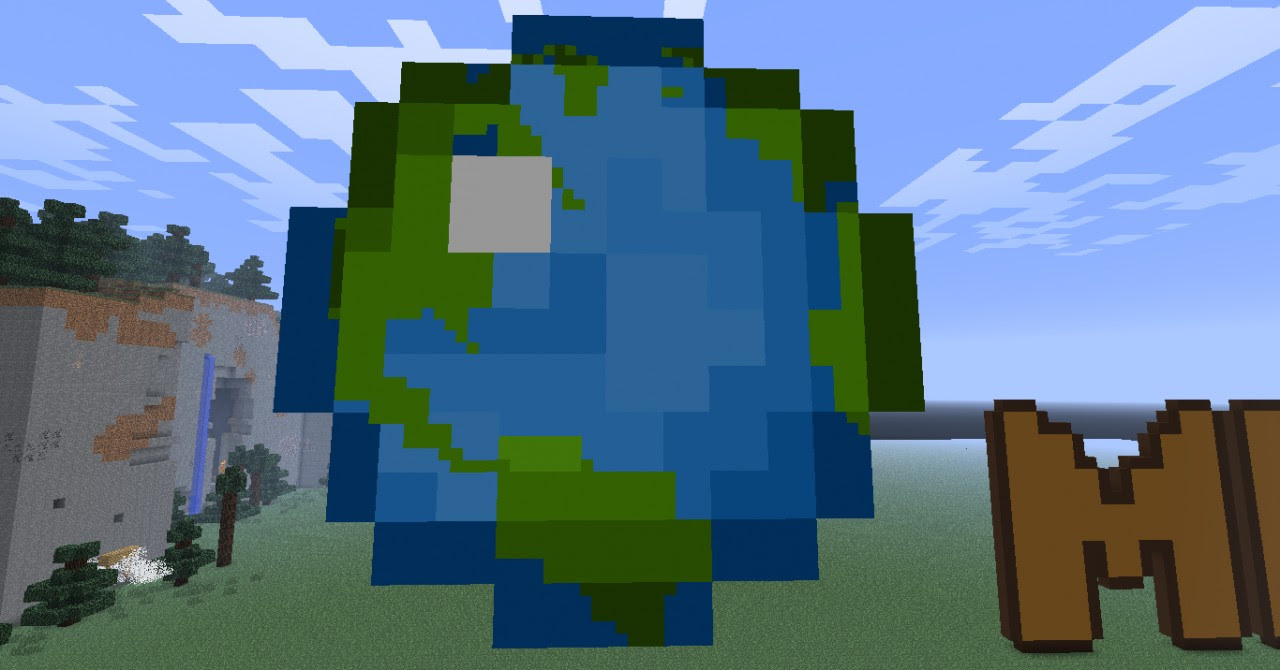 Giant Full Scale Planet Minecraft Logo Minecraft Project
