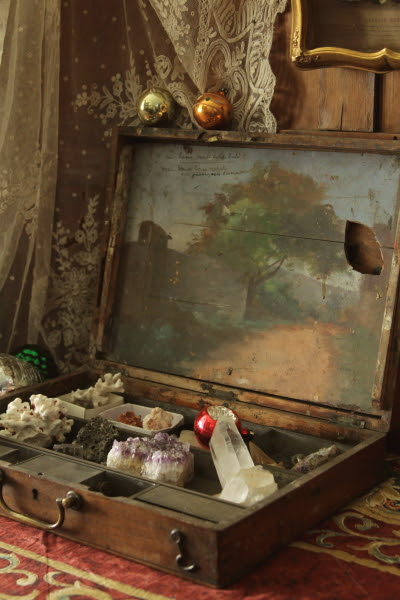 アンティーク画材箱 絵の具箱 フランス 風景画 Antiques Truffle 京都 鹿ケ谷