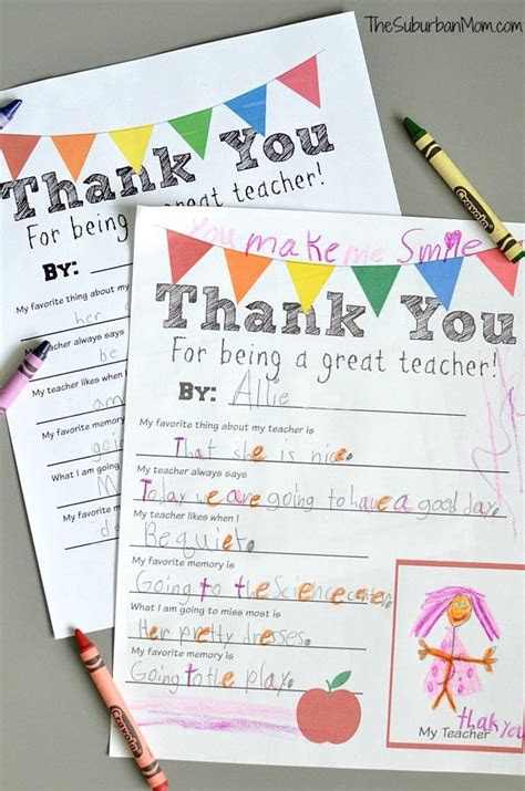  thank you teacher free printable