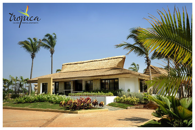 Site office is in this tropical club house at  in Om Developers' Tropica, Blessed Township at Ravet PCMC, Pune 412 101