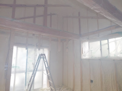 現場発泡ウレタン断熱材を木造住宅でやってみました 川崎市の設計事務所 日常あれこれ
