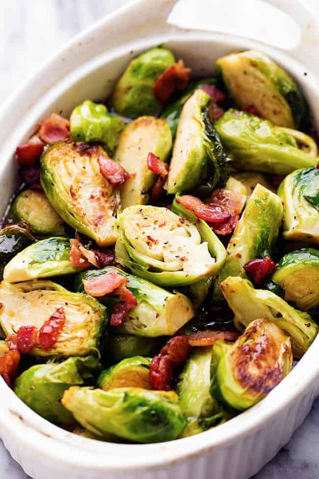 Roasted Maple Brussel Sprouts with Bacon | The Recipe Critic