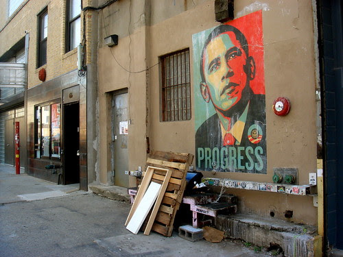 Obama mural on 6th Street