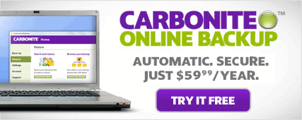 Protect your files with Carbonite Online Backup