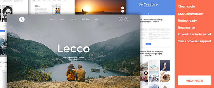 Lecco One Page WordPress Theme