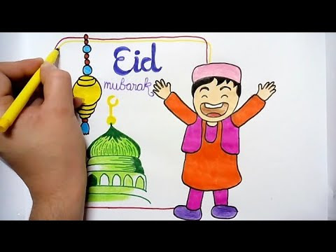 Cara menggambar poster hari guru, cara menggambar hari guru, menggambar poster hari guru, gambar poster hari guru, poster hari guru, . How To Draw Eid Festival Poster Youtube Otosection
