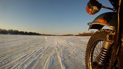 Riding on a Frozen Lake