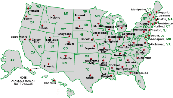 Us Map For Kid