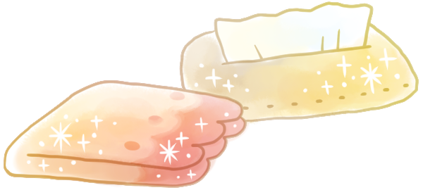 ハンカチとポケットティッシュのイラスト かわいいフリー素材が無料のイラストレイン