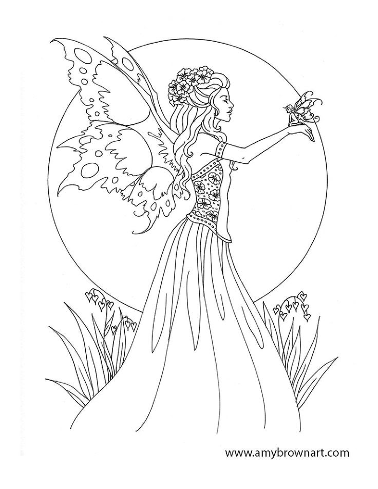 free printable adult coloring pages fairy download free