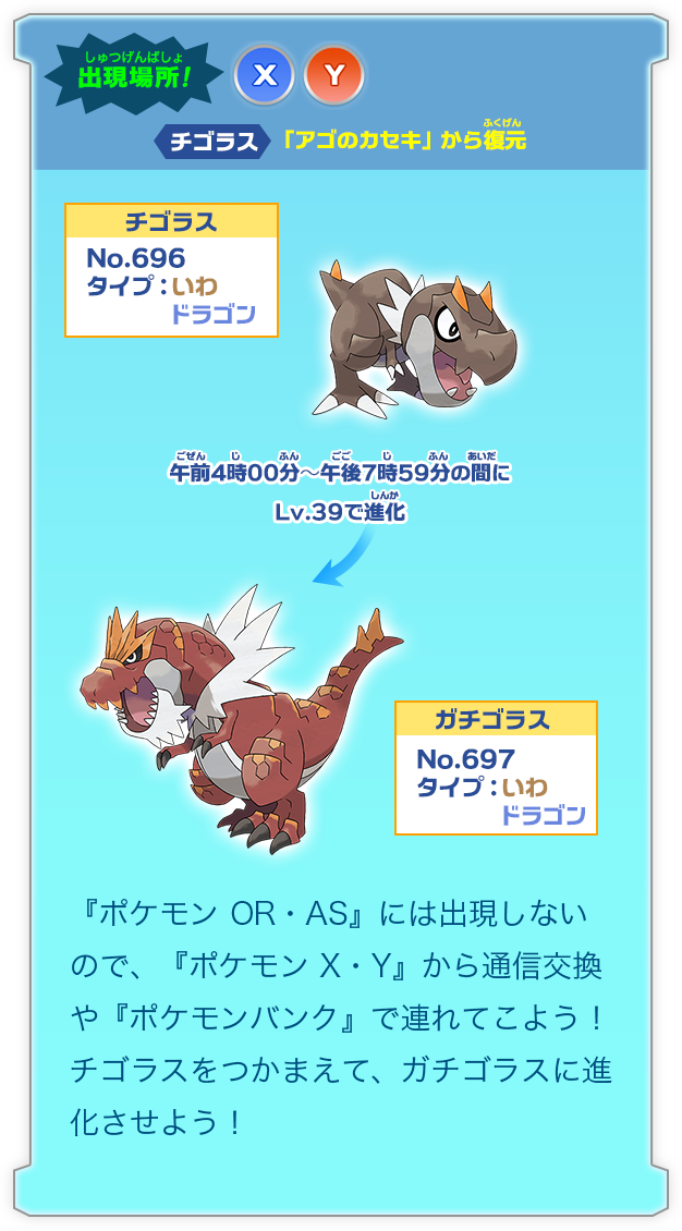 ポケモン Xy 化石 アゴ ヒレ
