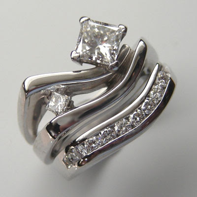 double-diamond wedding ring