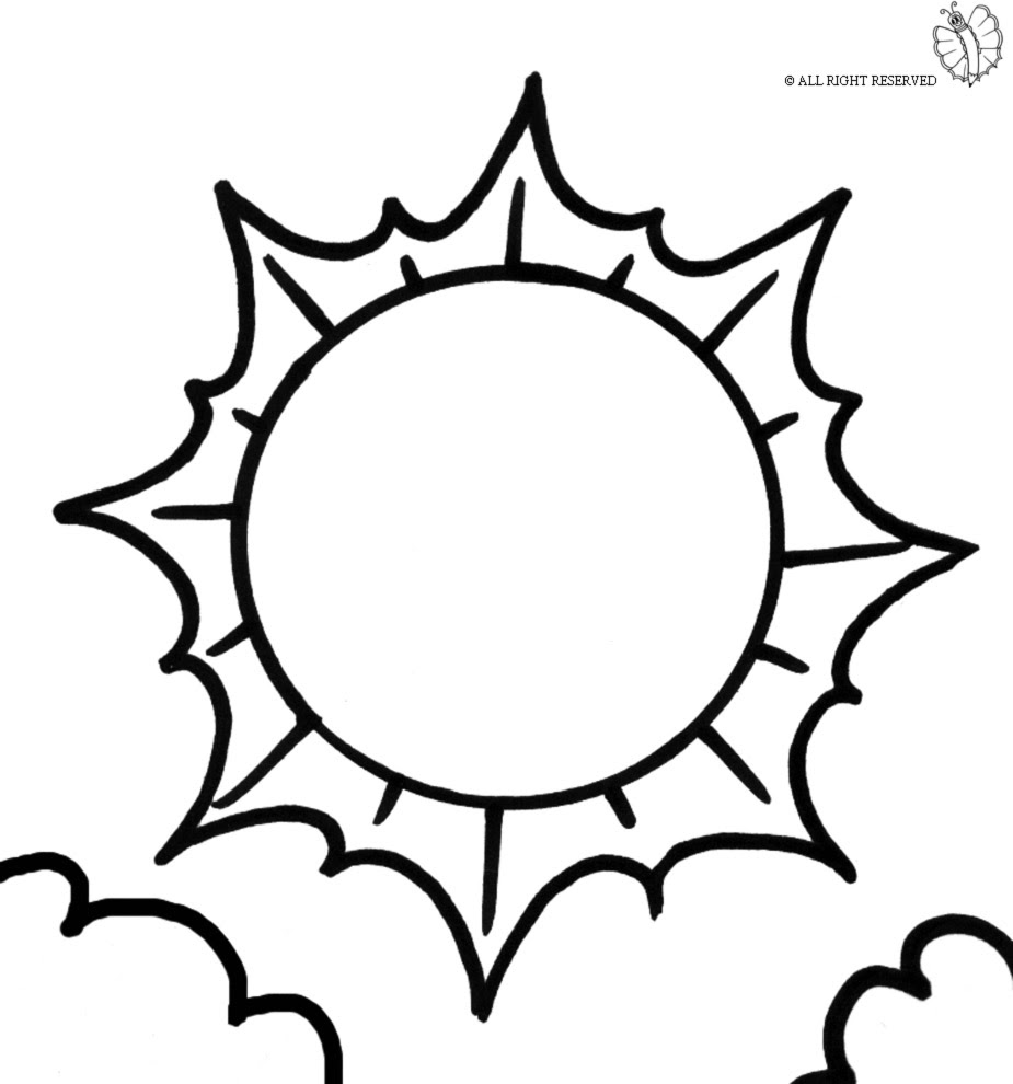 Disegno di Sole e Nuvole da scaricare