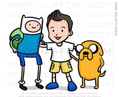 caricatura fofinha, caricatura personalizada, caricatura hora da aventura