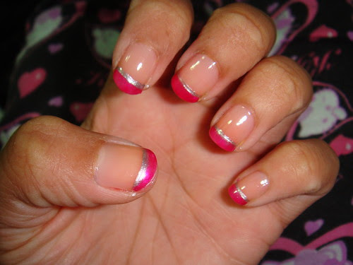 Purty in fuschia nail design 