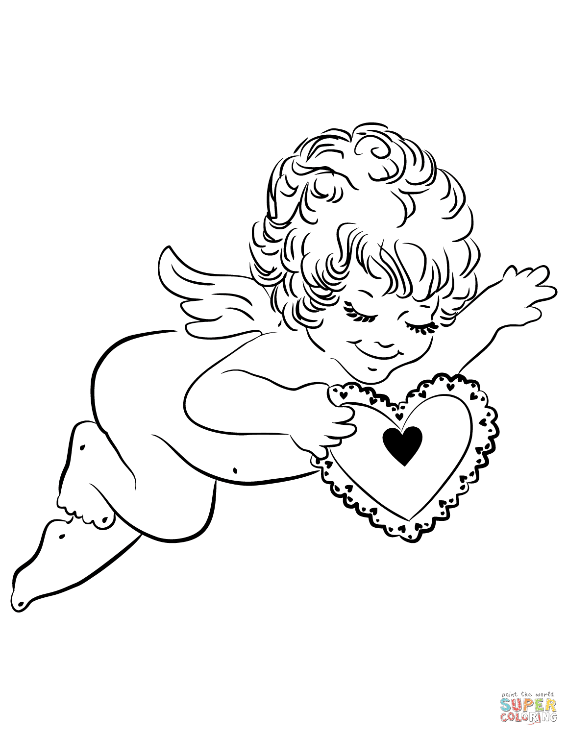 Valentine Cupid · View all coloring pages from St