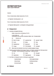 Zeitmietvertrag