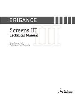 Download brigance technical manual iBooks PDF