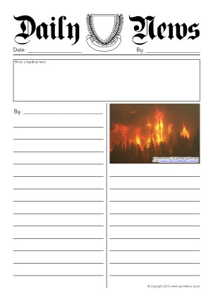 Write a newspaper report key stage 2