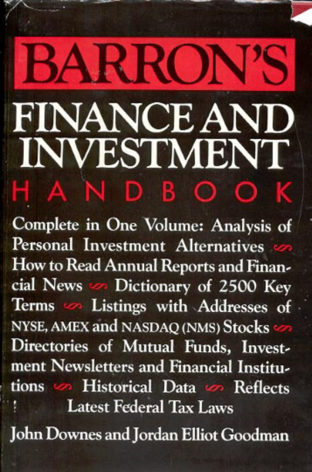Barron S Finance And Investment Handbook Second Edition Hb