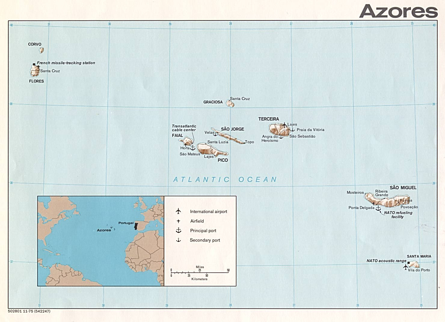 Azores Islands Map Azores �