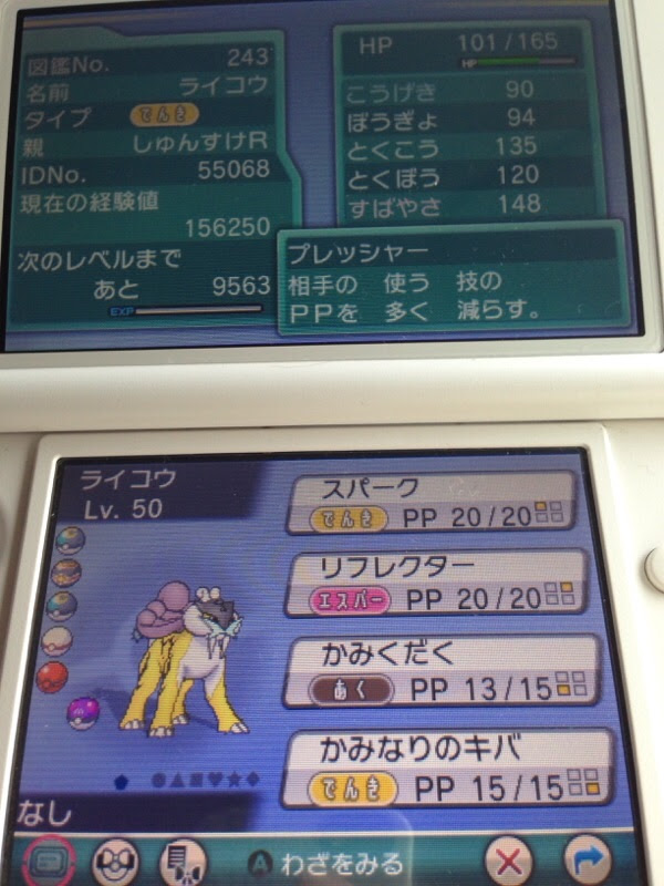ライコウ厳選 聖seiのポケモンエンジョイブログ