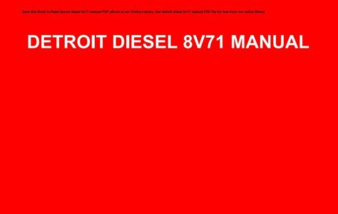 Read detroit diesel 8v71 manual Free EBook,PDF and Free Download PDF