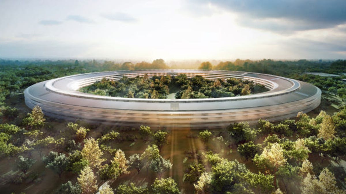 Take a Birds-Eye Tour of Apple's Huge Spaceship Campus